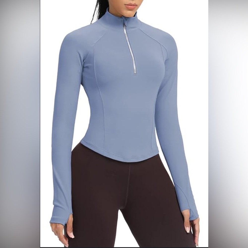 NWT QUEENIEKE Womens Half Zip Yoga Cropped Pullover